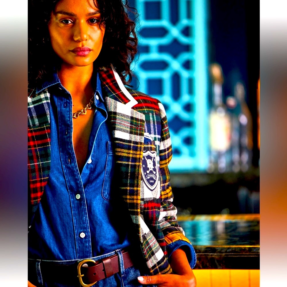 BR ATHLETICS PATCHWORK BLAZER NWT